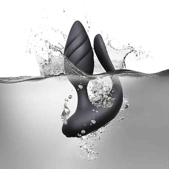 Анально-вагінальний вібратор для пар Rocks Off Cocktail Black, пульт ДК Sex Aura Київ