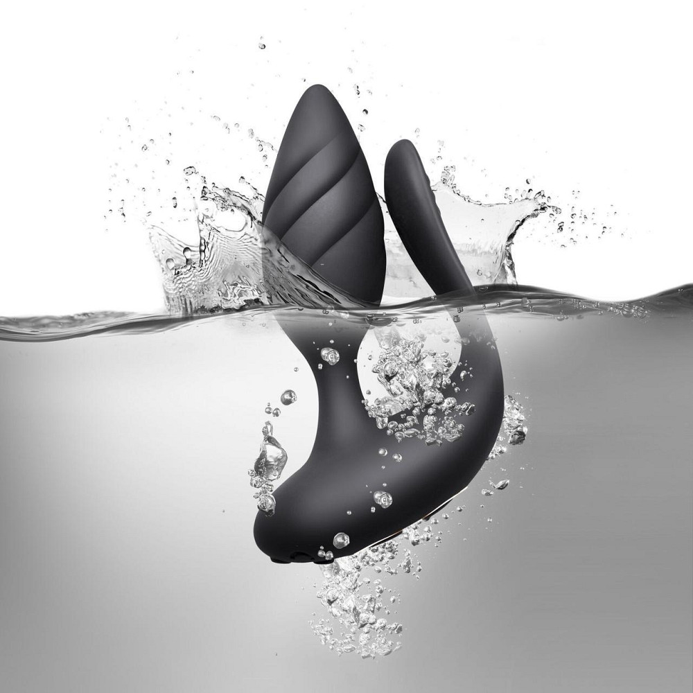 Анально-вагінальний вібратор для пар Rocks Off Cocktail Black, пульт ДК Sex Aura Київ - фото 3