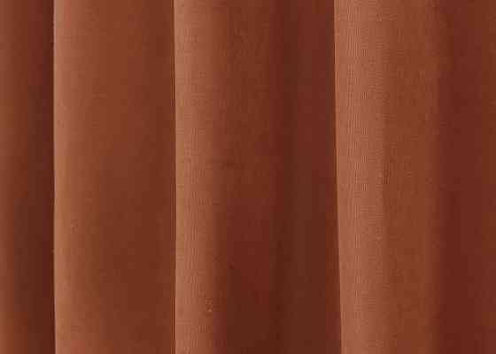 Комплект коротких штор VR-Textil Мікровелюр Petek № 1510ш Теракотовий 140х170 см 2 шт (35-0396) Київ