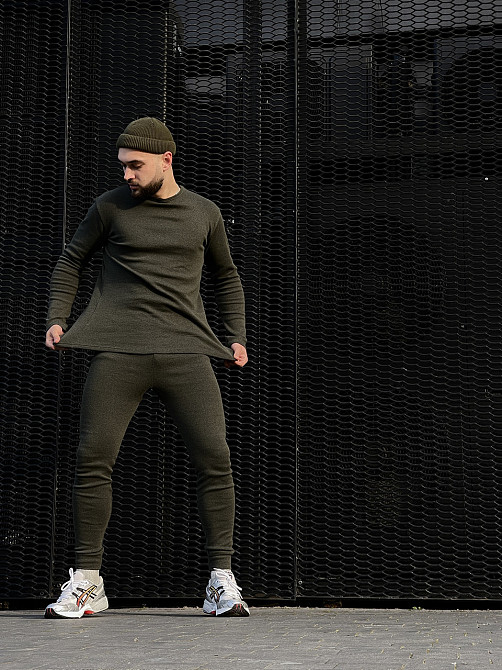 Термобілизна чоловіча тактична колір олива на флісі, для ЗСУ S M L XL XXL Дніпро - фото 9