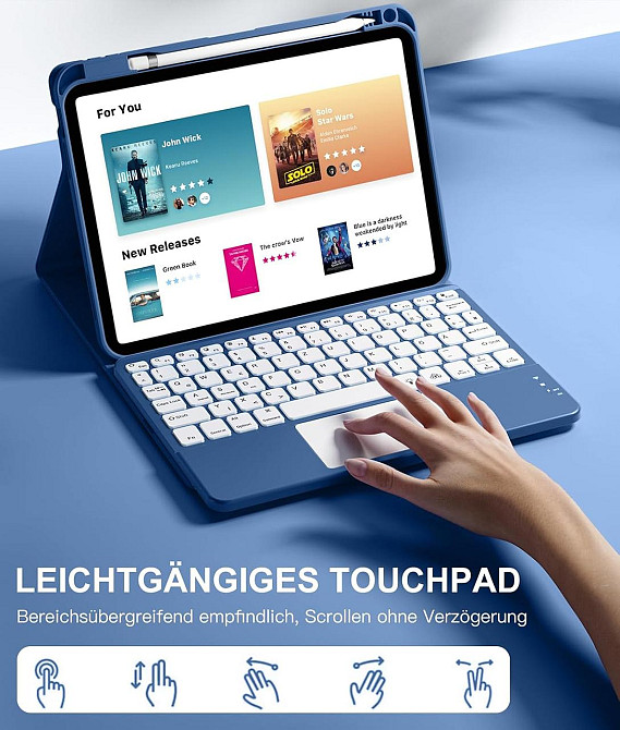 Чехол клавиатура для iPad A16 2025/iPad 10-го поколения (2022) A2696 / A2757 / A2777 Днепр - изображение 8