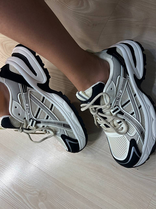 Кроссовки женские Navigator 4001-1 с сеткой и экокожей высокая подошва белые с черным, 37, 23 см Киев - изображение 19