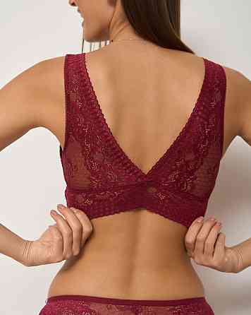 Нежный комплект без Push-up - браллет с трусиками Nicoletta 80275 Бордовый, 75B Киев