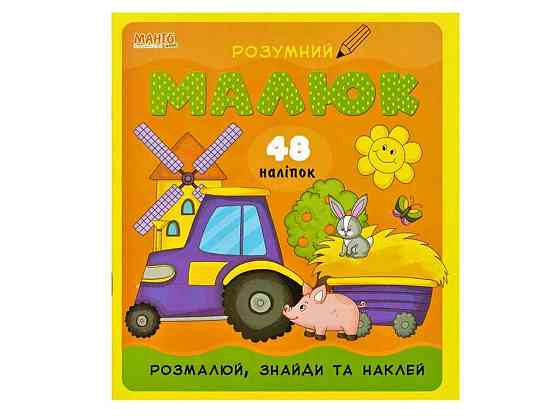 Маленькому пізнайкові Розумний малюк : Розмалюй, знайди та наклей (укр) ТМ Jumbi   Solmir Київ
