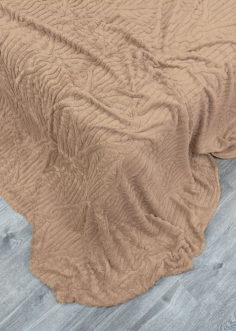 Плед 200х230 см (+-10см) "Косичка" колір карамельний (87-343) Київ - фото 7