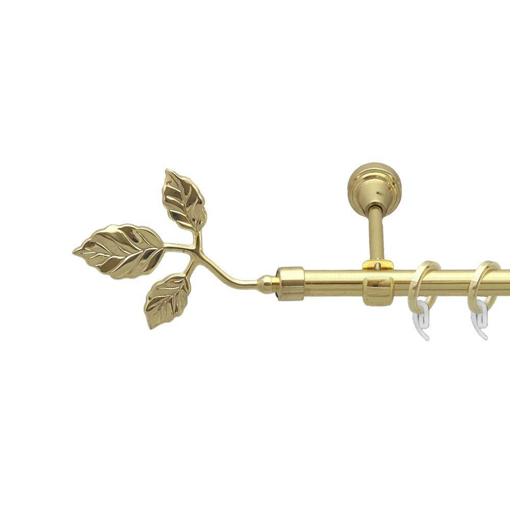 Карниз Orvit Тоскана металевий однорядний відкритий гладка труба кільце фасонне металеве  Золото 16 мм 200 см (7751954) Львів - фото 1