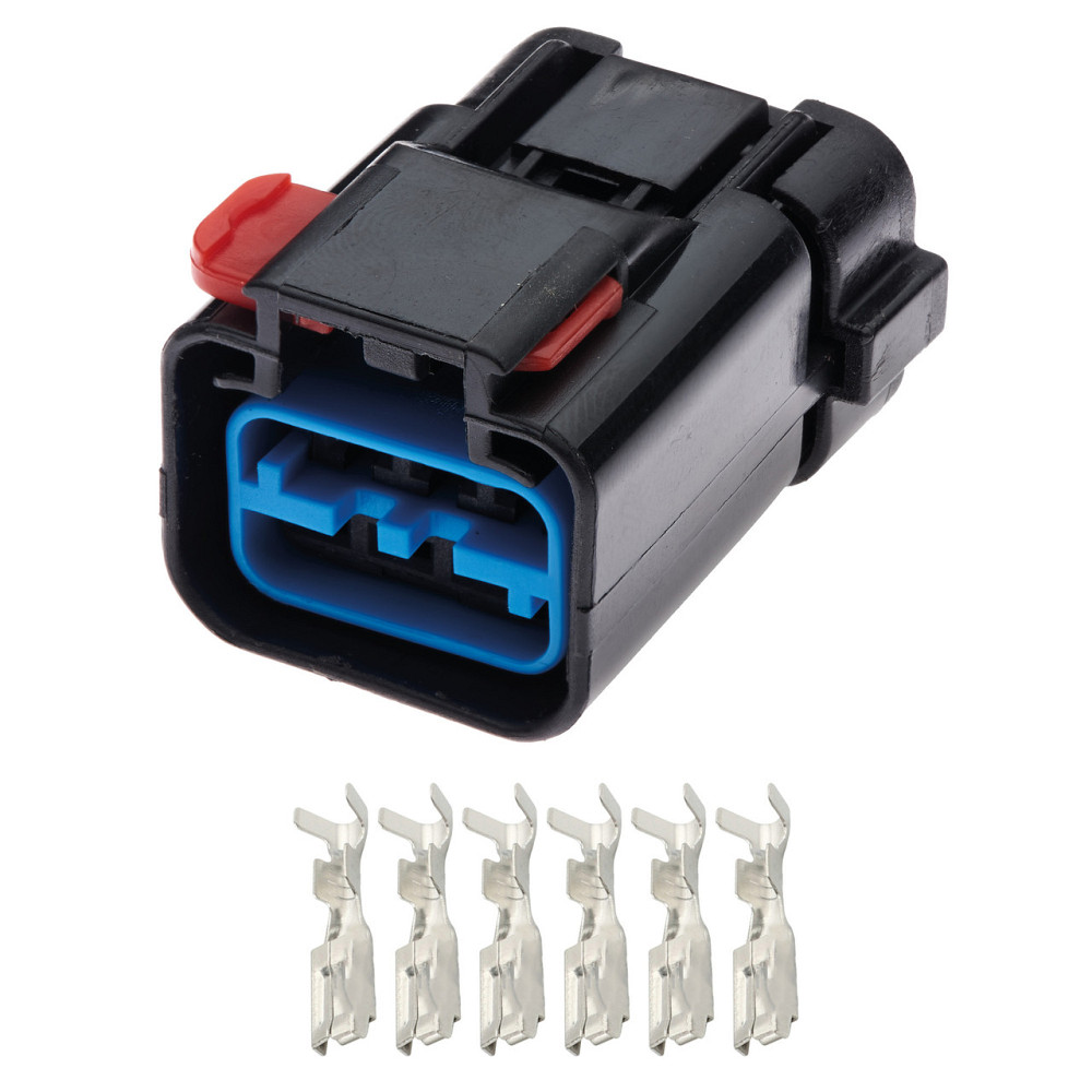 Електричний з'єднувач, 6-контактний, Бензонасос, Чорний, Пластик, Київ - фото 1