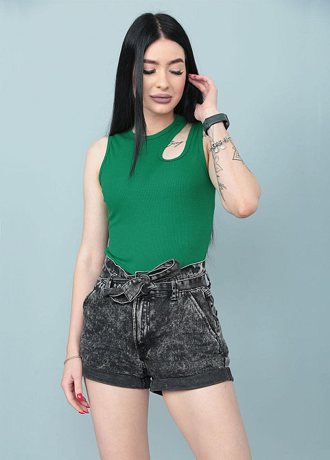 Облягаюча майка Shape 42-44, Зелений Київ - фото 3