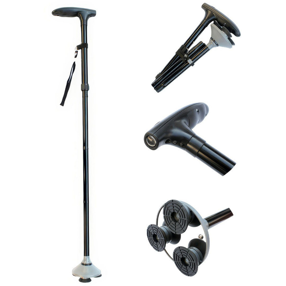 Телескопічна складна тростина з ліхтариком 83-95 см,Trusty Cane SBR Київ - фото 1