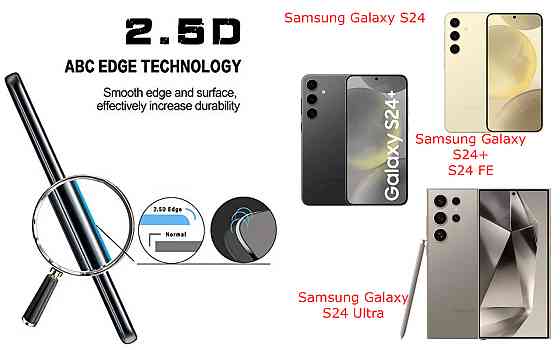 Защитное стекло ArmorGlass для Samsung Galaxy S24, S24+, S24 FE, S24 Ultra – устойчивое к царапинам и ударам Киев