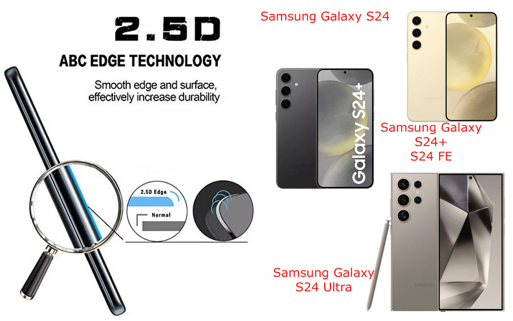 Защитное стекло ArmorGlass для Samsung Galaxy S24, S24+, S24 FE, S24 Ultra – устойчивое к царапинам и ударам Киев - изображение 2