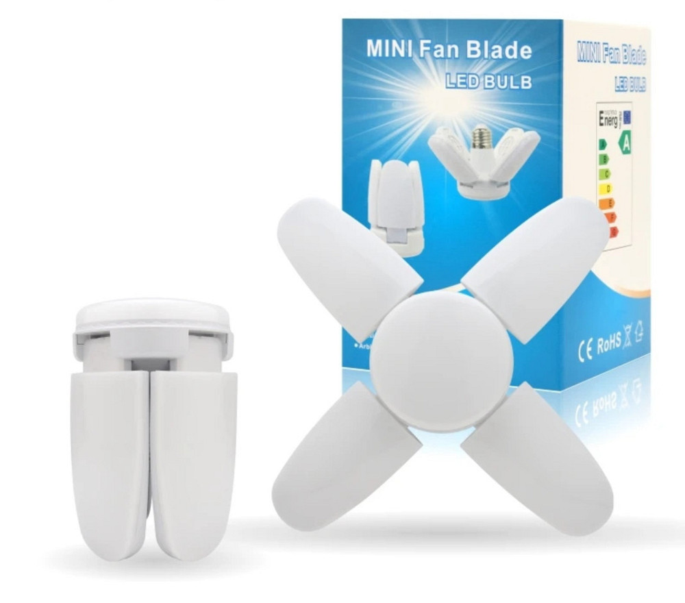 Светодиодная мини лампа Е27 раскладная 28 w холодный 6500к 85-265 v Киев - изображение 2