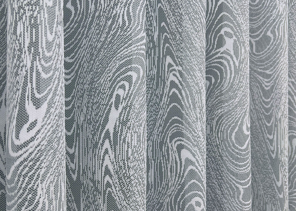 Тюль VR-Textil 1975т Жакард Сірий з білим 400х270 см (42-1001) Київ - фото 6
