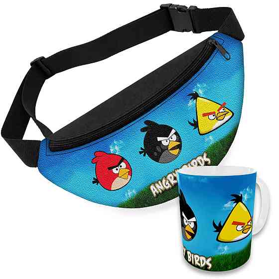 Дитячий набір Angry Birds сумка-бананка + керамічна кружка з принтом (5740) Київ