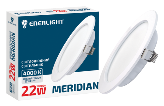 Cвітильник стельовий світлодіодний ENERLIGHT MERIDIAN  22Вт 4000К Рівне