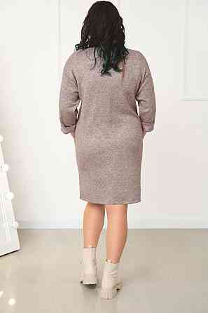 Тепла сукня з двосторонньої ангори "Debra" оптом | Батал Мокко, 50-52 Київ