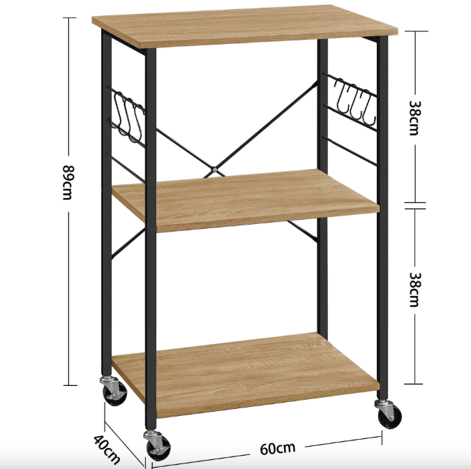 Стелаж Leobert Dash на колесах в стилі Loft натуральний Київ - фото 3