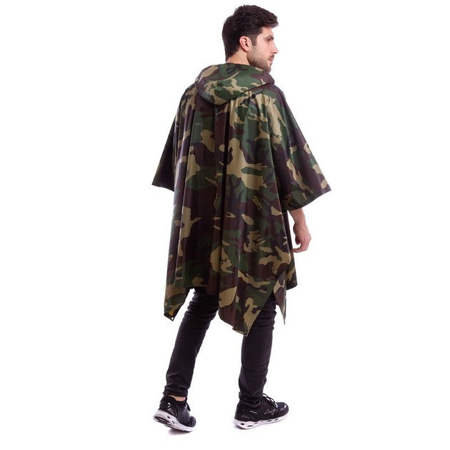 Дождевик-плащ-палатка универсальная нейлоновая с капюшоном для туризма, рыбалки и охоты Винница - изображение 3