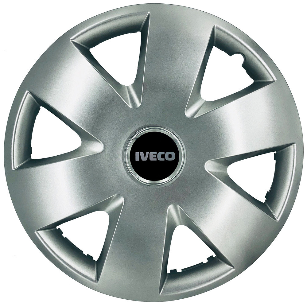 Автомобільні модельні ковпаки R15 Iveco 308 4шт, SJS, сріблясті Київ - фото 1