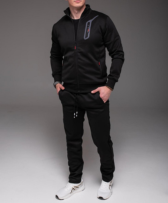 Демісезонний спортивний костюм для чоловіків з бавовни зручною посадки на кожен день Львів - фото 8