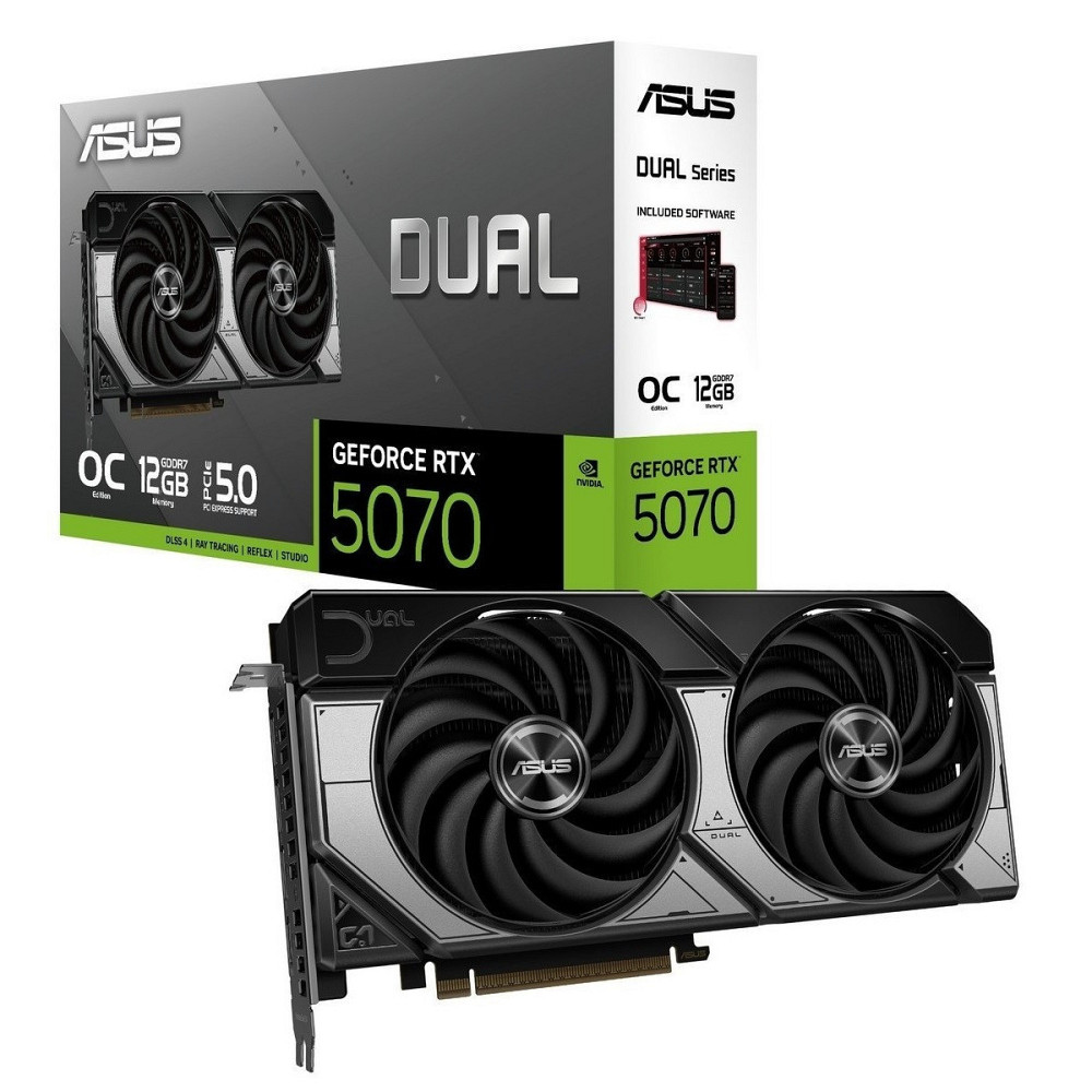 Відеокарта GF RTX 5070 12 GB GDDR7 Dual OC Asus (DUALRTX5070O12G) Black Харьков - изображение 1