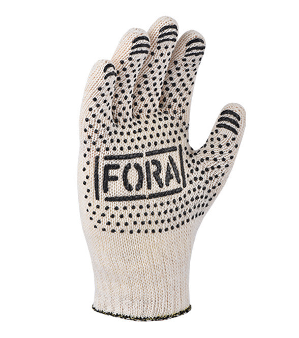 Doloni рукавички захисні трикотажні з ПВХ малюнком, розмір 10, Fora 15200 Рівне - фото 3