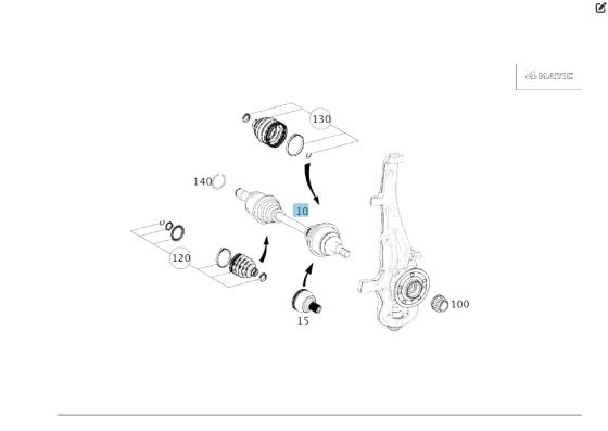 Mercedes-Benz  A1663301300 Піввісь переднього мосту права ML/GLE W166 GLE Coupe C292 GL/GLS X166 Одесса