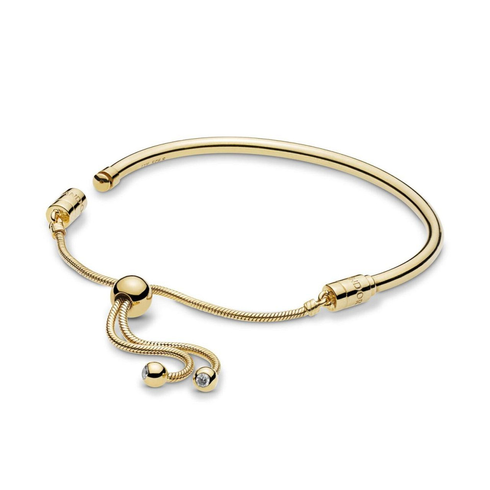 Срібний жорсткий браслет для намистин Пандора -слайдер 567953CZ MasterSem Київ - фото 3