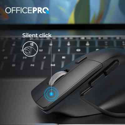 Мишка OfficePro M395B Silent Click Ergonomic Wireless Black (M395B) Вінниця
