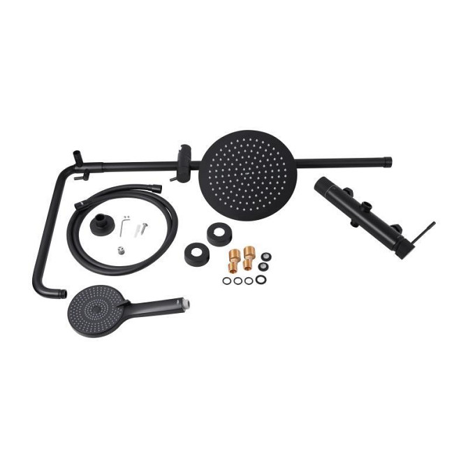 Душевая система для душа Qtap Scorpio на два потребителя QTSCO51105OGB Black Matt, Латунь Харьков - изображение 8