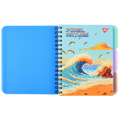 Блокнот Yes А5 Pixel nature 144 листа пластиковая обложка (681974) Винница - изображение 1