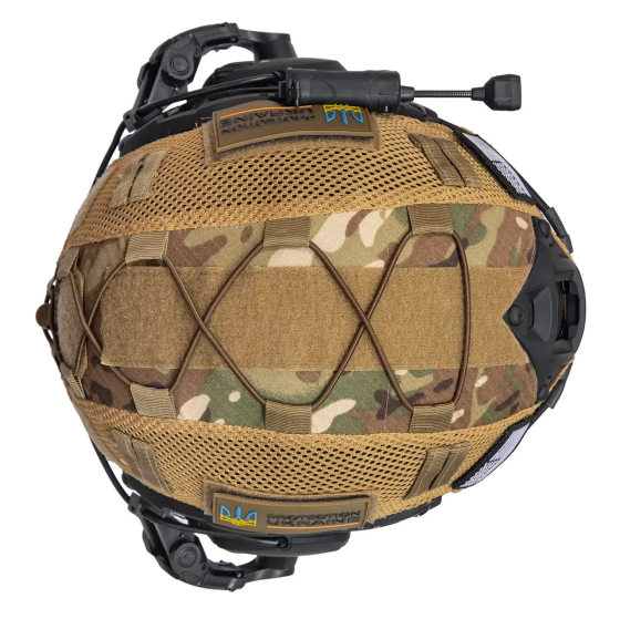 Тактичний шолом Fast Helmet NIJ IIIA + навушники Walkers Razor Slim + чебурашки + ліхтарик + кавер (S) Вінниця