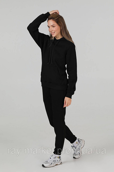Костюм худі та штани Ray Basic жіночий утеплений чорний (U0801W-Black) Київ - фото 2