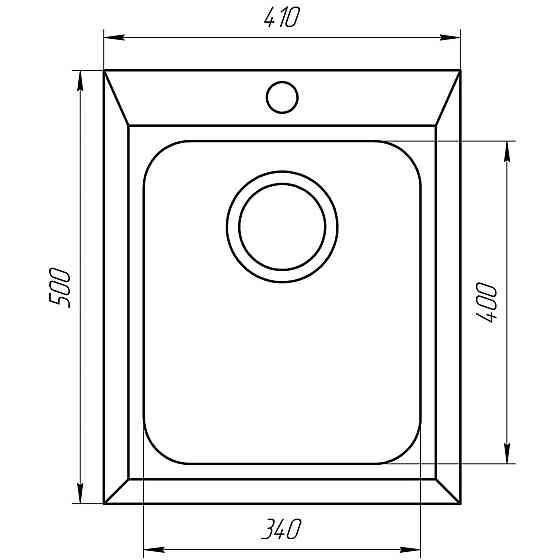 Гранитная мойка Globus Lux LAMA мокко 410х500мм (000022976) Киев