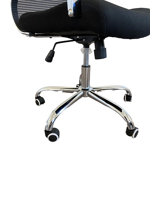 Офісне крісло керівника Tehforward Afina хром Anyfix Чорний Київ - фото 6