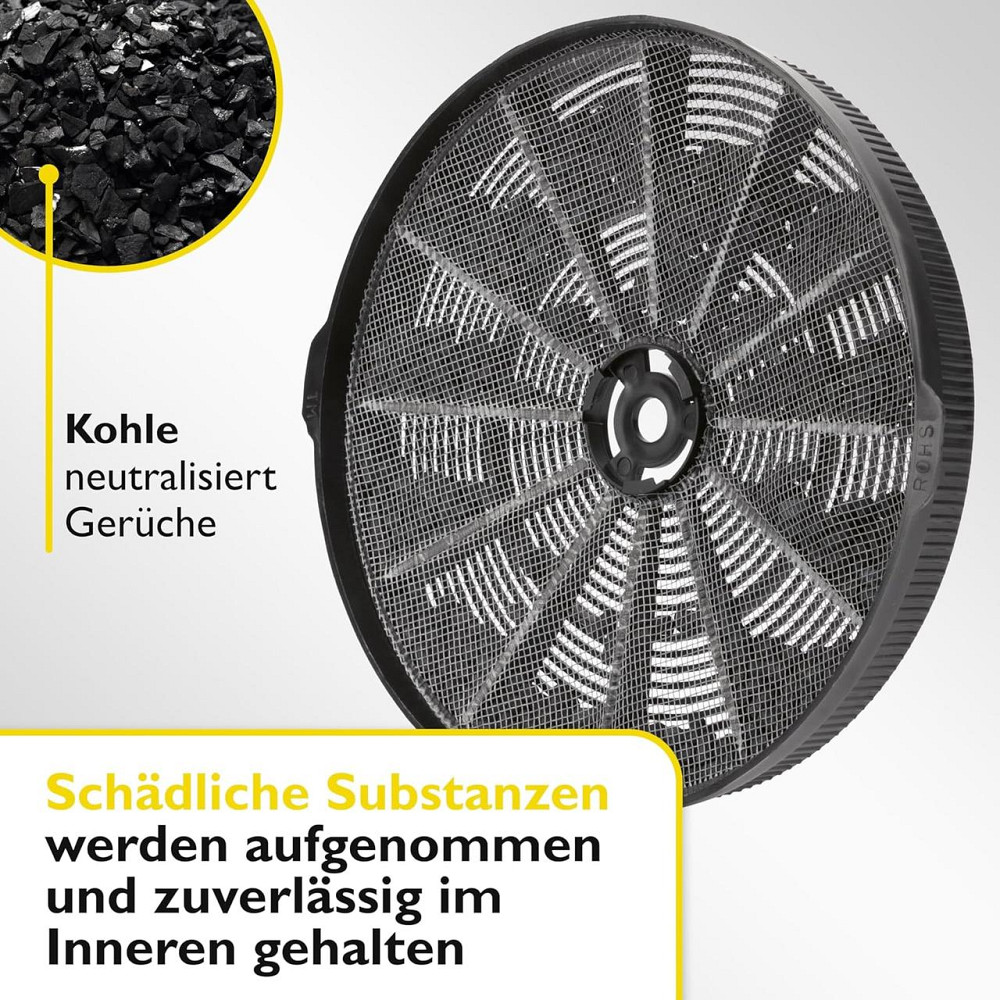 Набір вугільних фільтрів Bomann KF 574 для витяжок DU 7604 G, DU 7606 G, DU 7606.1 G, 2 шт. Київ - фото 4