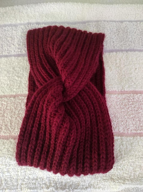 Повязка на голову женская,  вязаная, теплая топ Киев - изображение 2