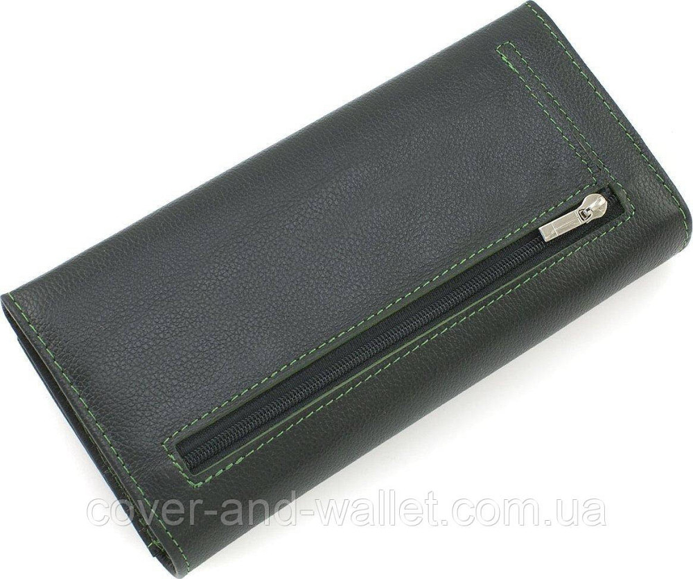 Класичний жіночий гаманець на магнітній застібці зеленого кольору Marco Coverna Київ - фото 7