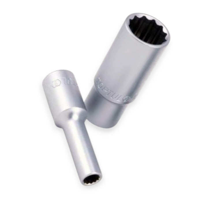 Головка торцевая двенадцатигранная удлиненная 1/2 9мм CrV Мукачево - изображение 1