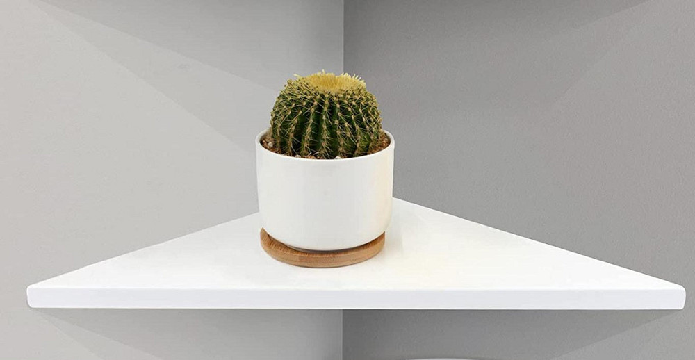 Угловая настенная полка 