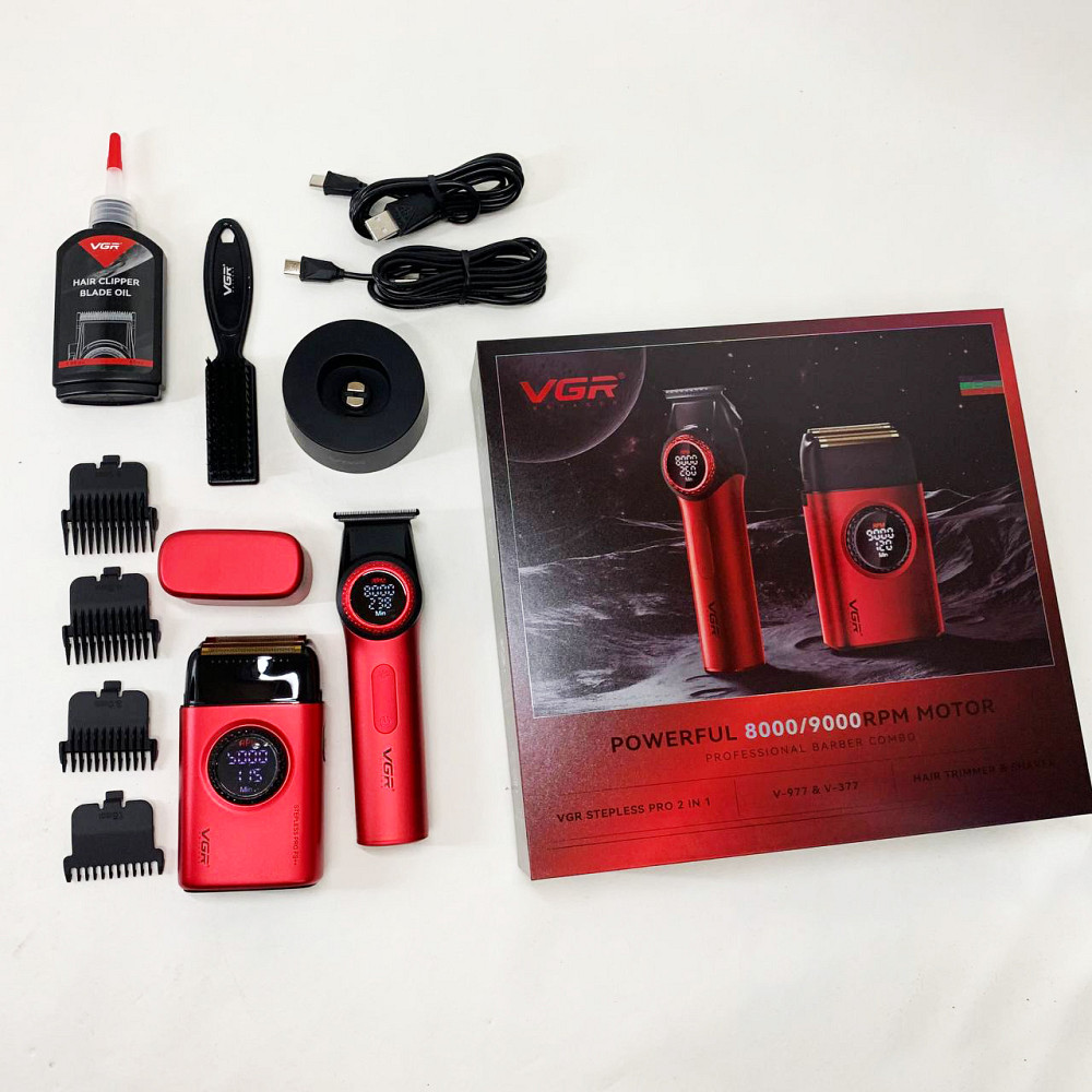Професійна машинка для стрижки волосся VGR, Машинка-тример для стрижки бездротова ZG-71 Львів - фото 2