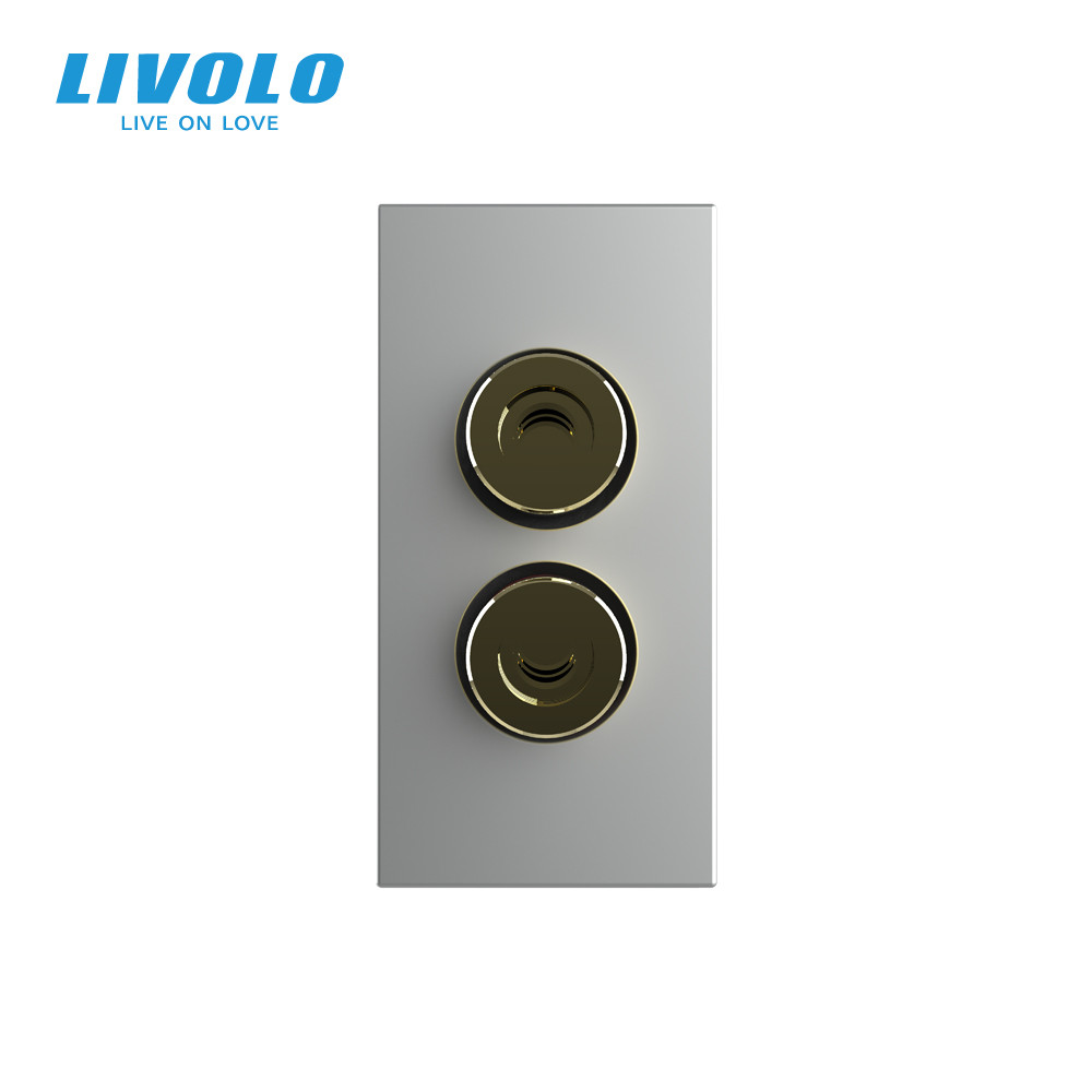 LIVOLO Аудіо розетка LIVOLO Banana Plug, сіра, для колонок / підсилювача, модуль 0.5 поста(VL-F Коломыя - изображение 5
