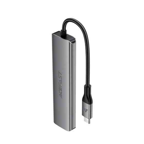 USB-хаб ACEFAST J18 USB-C 6-in-1 HUB docking station Metal Gray Одеса
