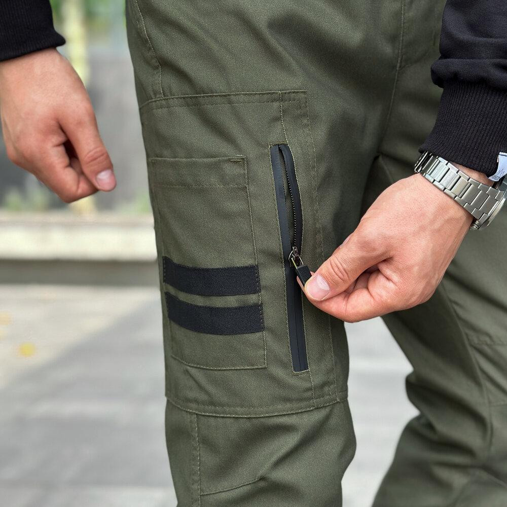 Штани карго чоловічі весняні з кишенями хакі Pobedov Papin Brodyaga Київ - фото 2