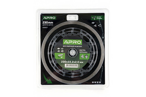 Диск відрізний для бетону Кераміка Екстра 230х2.0х22.22 мм 22-24% APRO Рівне - фото 1