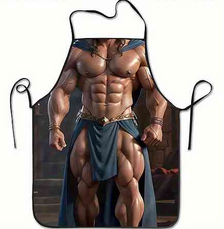 Фартух чоловічий прикольний Накачаний чоловік з м’язами 74 на 54 см різнобарвний Київ