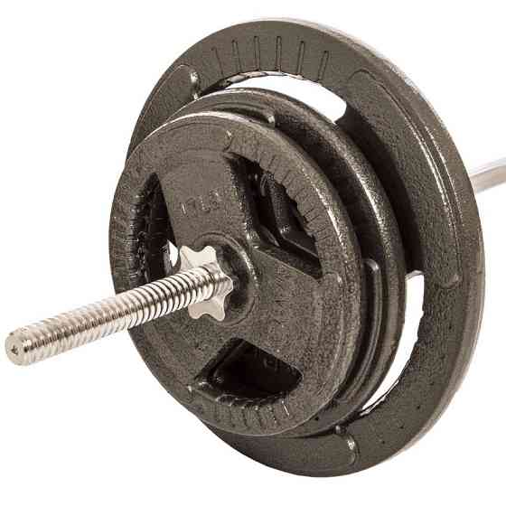 Штанга пряма зі сталевими блінами на 83 кг довжина-1,8 м SPORTS 1139-83 Київ