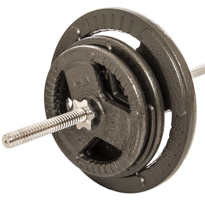 Штанга пряма зі сталевими блінами на 83 кг довжина-1,8 м SPORTS 1139-83 Київ - фото 3