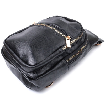 Сумка Vintage Женская с одной лямкой через плечо из экокожи Черная (22759) Винница - изображение 9