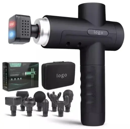Ударный перкуссионный массажер Massage Gun MG03-T (8 насадок + кейс) 2600 мАч 30 режимов Винница